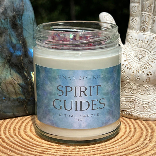 Spirit Guides Candle | Spiritual Wisdom Channeling Protection Archangel Guardian Angel Goddess Divine Universe Divination Guidance Rituals