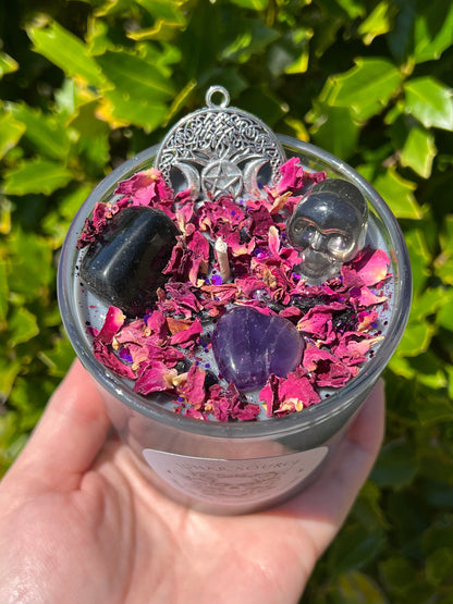 Thinning of the Veil Queen of Underworld Candle Persephone Offering Intention Pagan Witchcraft Magickal Ritual Altar Tool Crystal Deity Gift