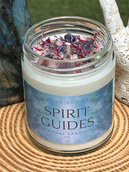 Spirit Guides Candle | Spiritual Wisdom Channeling Protection Archangel Guardian Angel Goddess Divine Universe Divination Guidance Rituals