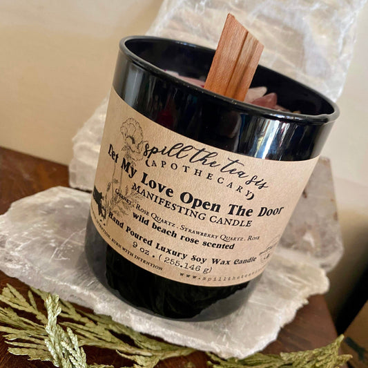 Let My Love Open The Door Intention Candle | Heart Healing & Love Manifestation