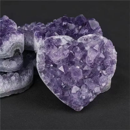 Amethyst Druzy Crystal Heart