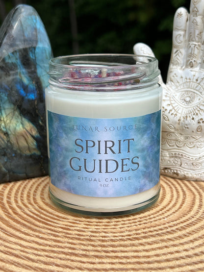 Spirit Guides Candle | Spiritual Wisdom Channeling Protection Archangel Guardian Angel Goddess Divine Universe Divination Guidance Rituals
